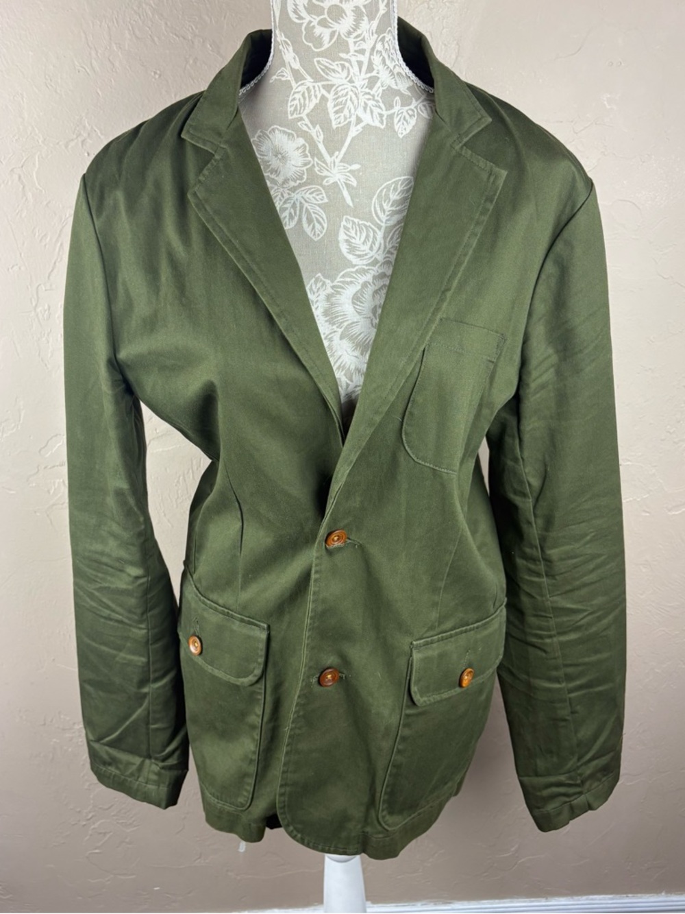 Betabrand Women’s Olive Green Blazer Sportcoat Jacket Casual Size Large